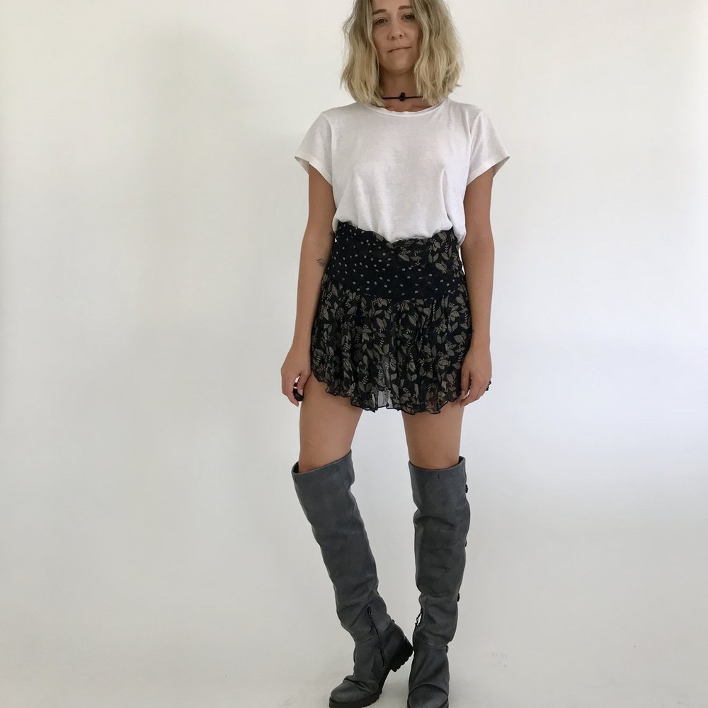 ISABEL MARANT ÉTOILE PRUNE GEORGETTE SKIRT / SMALL